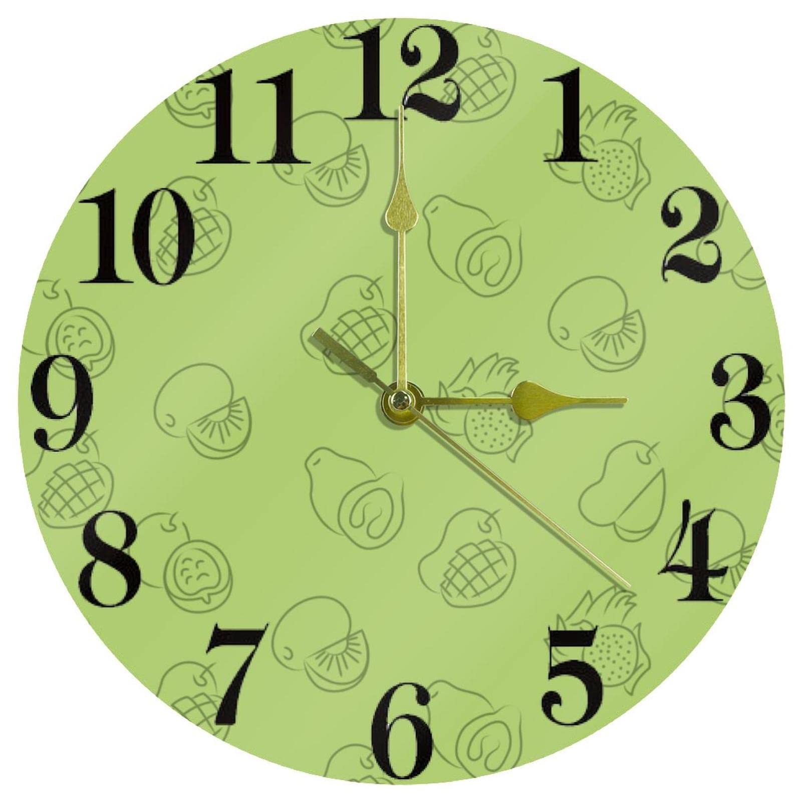 Horloge murale ronde fonctionne à piles avec mouvement quartz silencieux
