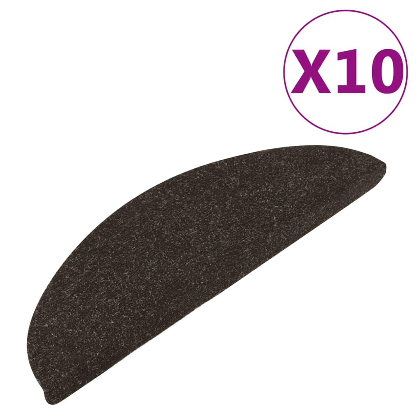 Tidyard Tapis d'escalier Auto-adhésifs 10 pcs Anthracite 56x17x3 cm, Tapis Escalier Tapis de Sécurité pour Sol Protection, Aînés et Animaux