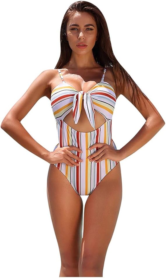 Amazon セクシーな女性のワンピースビキニプリントノットトップレスビーチバック水着可愛い セクシー 水泳 温泉 海水浴 ビーチ スイミング フィットネス 人気 Uvカット 大人 体型カバー 紫外線防止 肌守り 肌触り 美胸 人気着痩せ ワンピース 通販