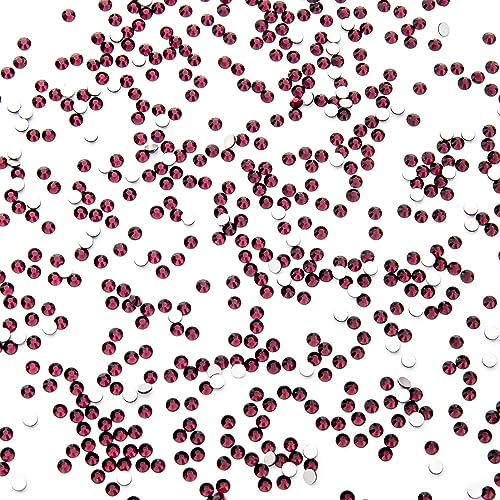 1440Pcs Flat Back Glass Rhinestones for Bedazzling(2.4mm,Amethyst)
