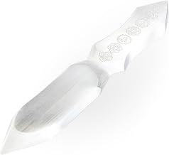 NKlaus Selenit Athame 26cm with Chakra Engraving - Energy Device for Reiki, Meditation and Rituals, Handmade and Powerful for Spiritual Healing