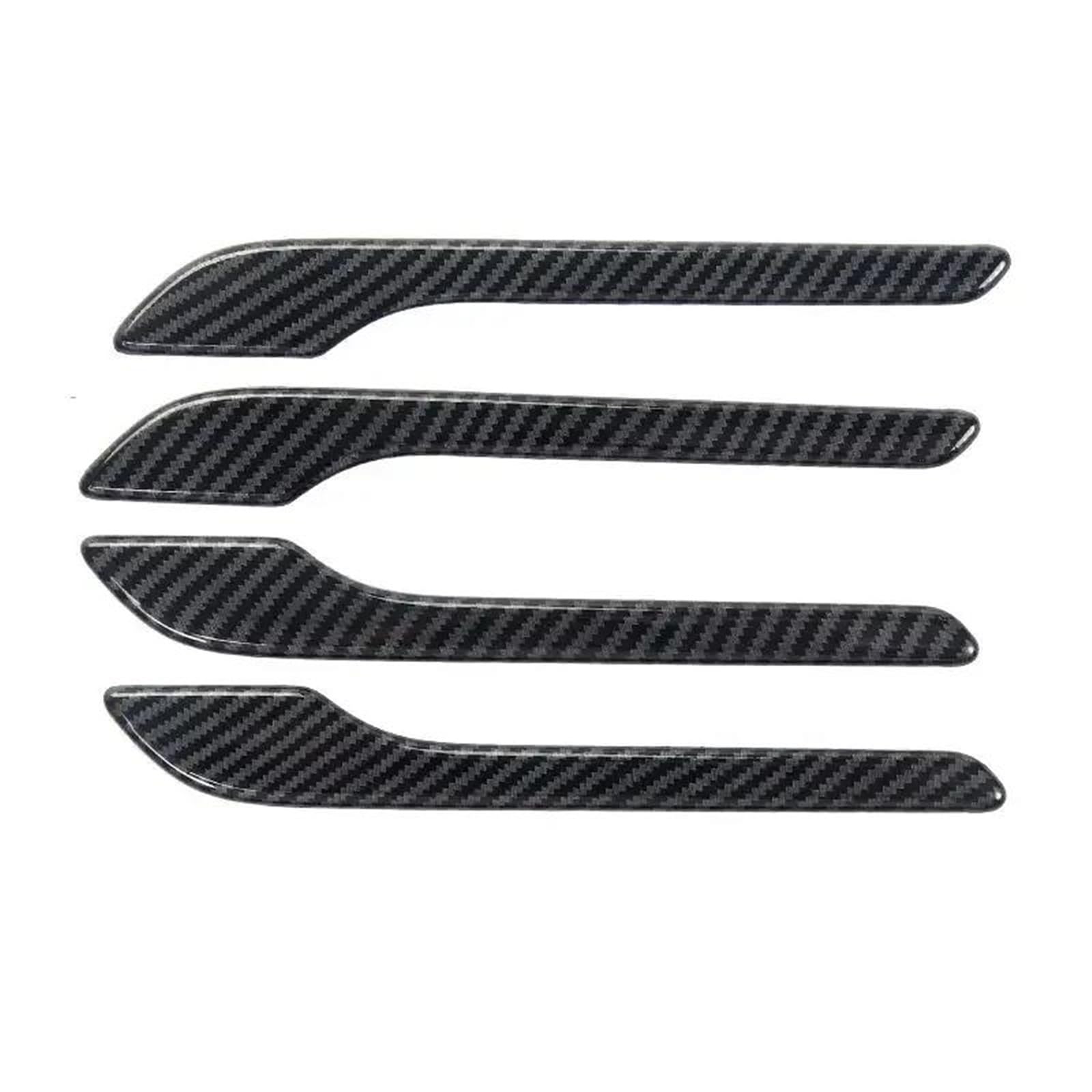 Piwine Carbon Fiber Handle Sticker For Tesla For Model 3 For Model Y Black Chrome Car Door Handle Cover Trim Sticker Styling Auto Accessories(Carbon Fiber)