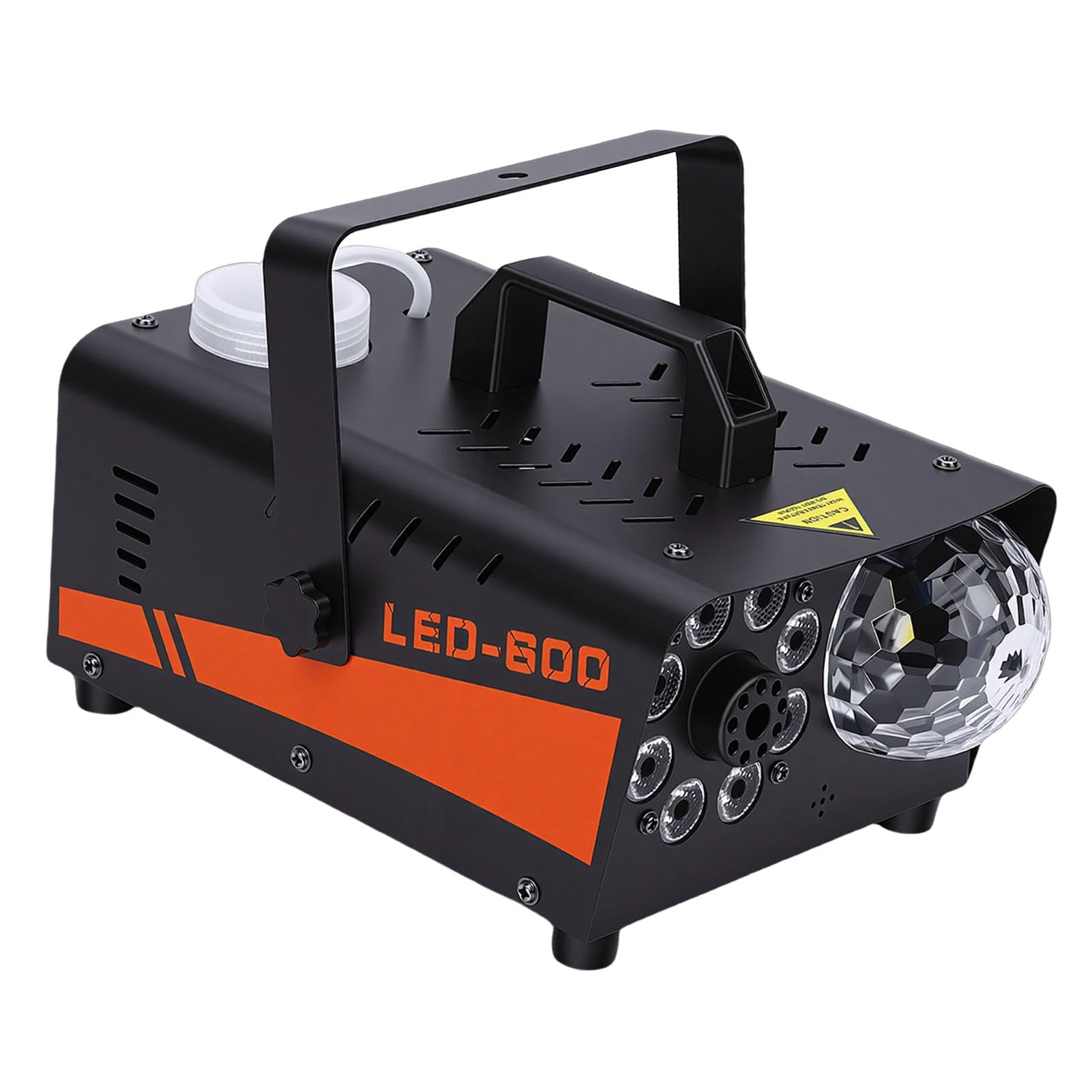 Hyuduo 600-W-Nebelmaschine mit Beleuchtung, Discokugel und LED-Lichtern, Fernbedienung, 13 Beleuchtungsmodi, Mindestvolumenstrom 2000 Kubikfuß für Bühnen, Partys, DJ-Events (EU-Stecker 220 V)