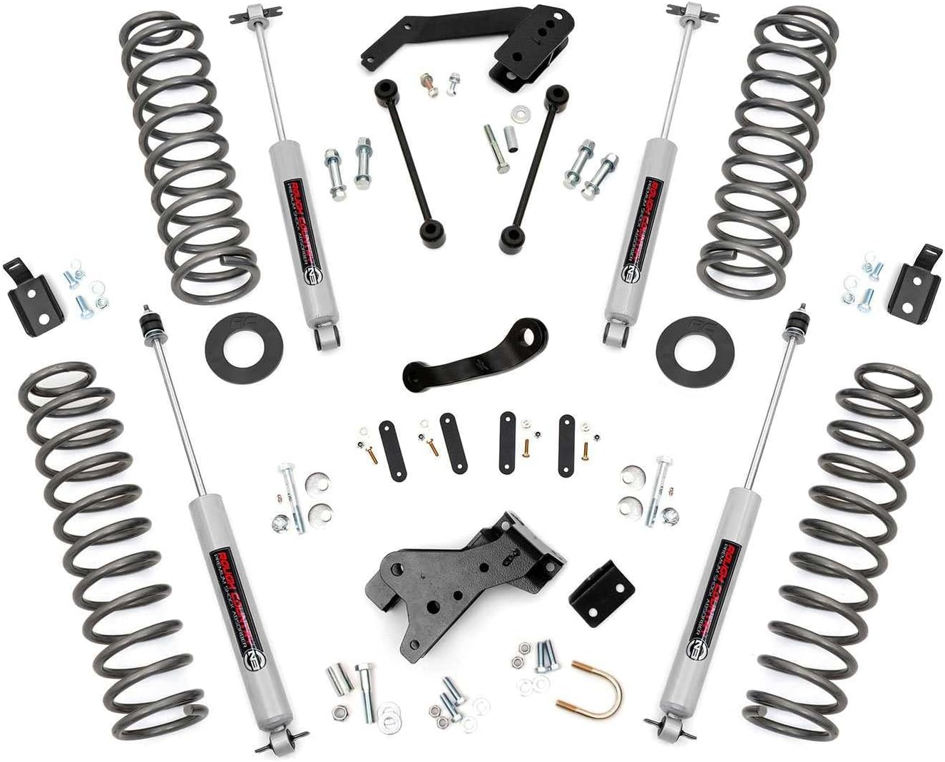 Rough Country 4" Lift Kit for 2007-2018 Jeep Wrangler JK 2-Door - 68230