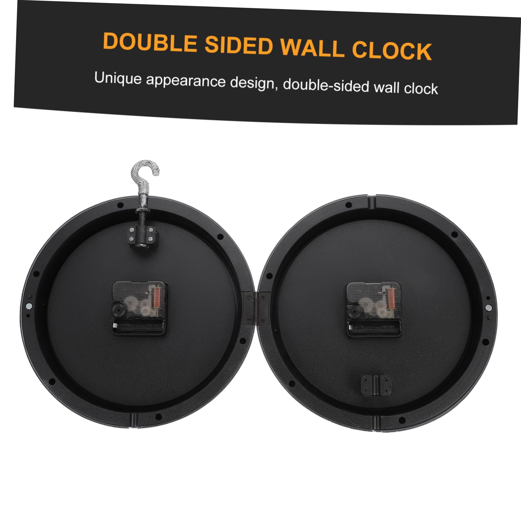 ULTECHNOVO Doppelseitige Retro Uhr aus Glas und Kunststoff in Weiß