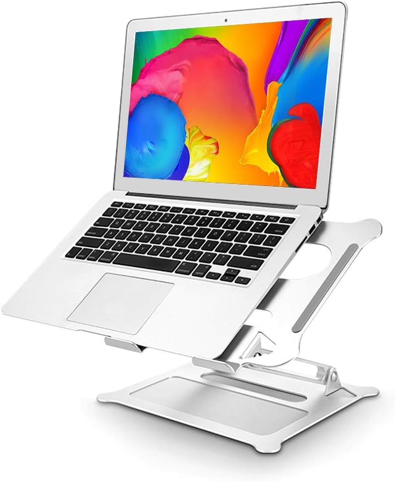 Woolala Any Height & Angle Adjustable Laptop Stand for Desk Stable Aluminum Laptop Riser Foldable Macbook Air/Ipad Support