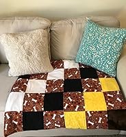 Algopix Similar Product 3 - Brown & Black Dog Bone Blanket