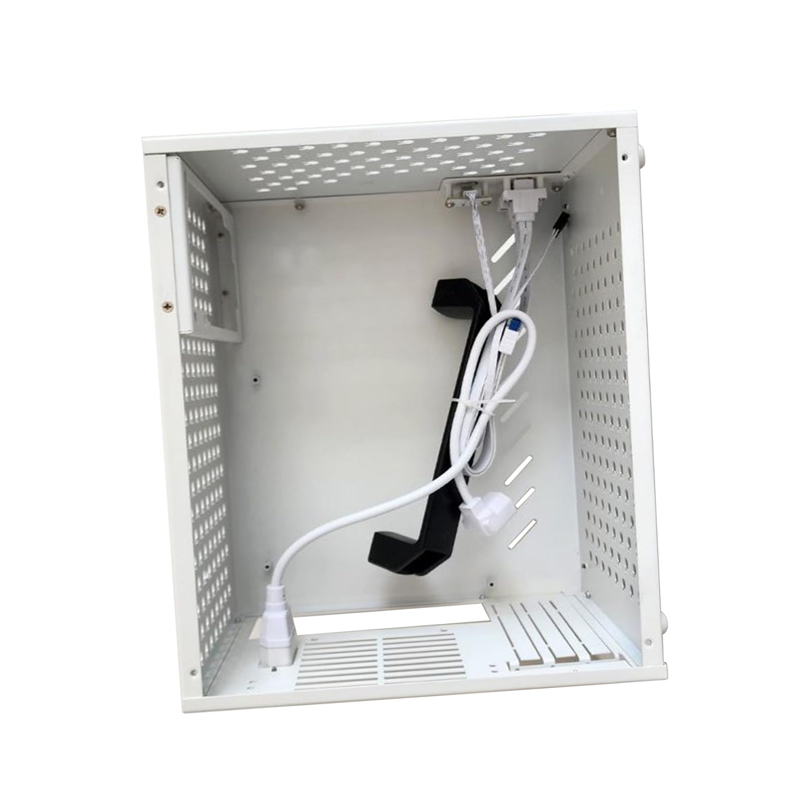 Asixxsix Case per PC ITX Fattore di Forma Ridotto, Case per Computer MATX/ITX con Pannello Laterale Trasparente Supporta Scheda Madre da 190x220 Mm e 170x170 Mm, GPU Fino a 280, 3 Slot PCI, PSU ATX