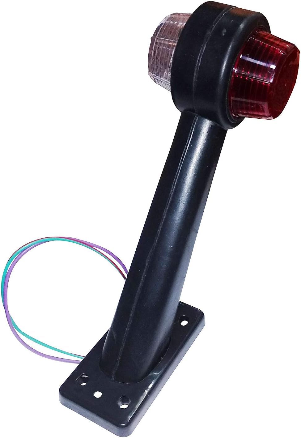 Indicatore di Gambo Laterale in Gomma Contorno Lampada 12v Compatibile per Camion roulotte Kenworth Peterbilt Freightliner Western Star Trucks semirimorchi Confezione da 4 (Rosso/Trasparente)