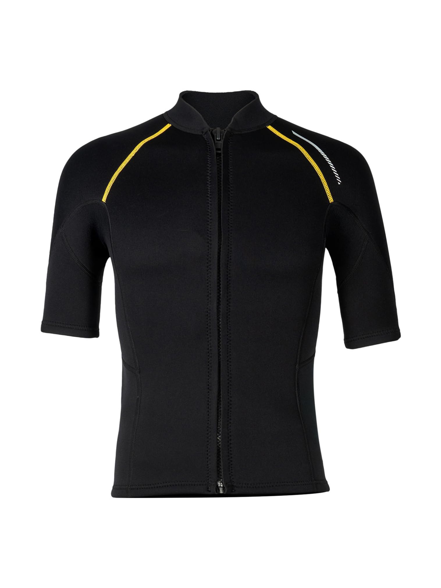 FEESHOW Herren 1.5mm Neoprenanzug Kurzarm Jacke Mit Reißverschluss Männer Tauchjacke Schwimmen Schnorcheln Surfen Oberteil