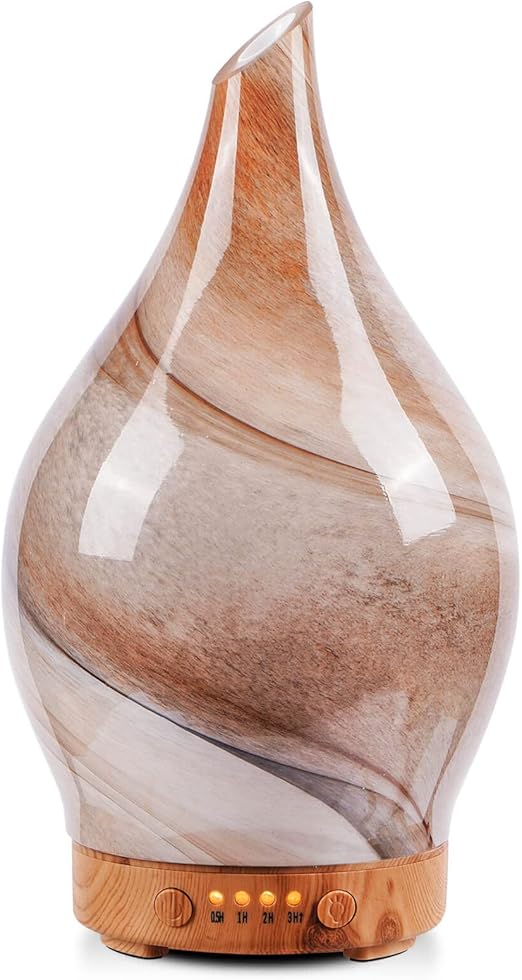 Amazon.com: Porseme 100ml Essential Oil Diffuser Glass Color Changing ...