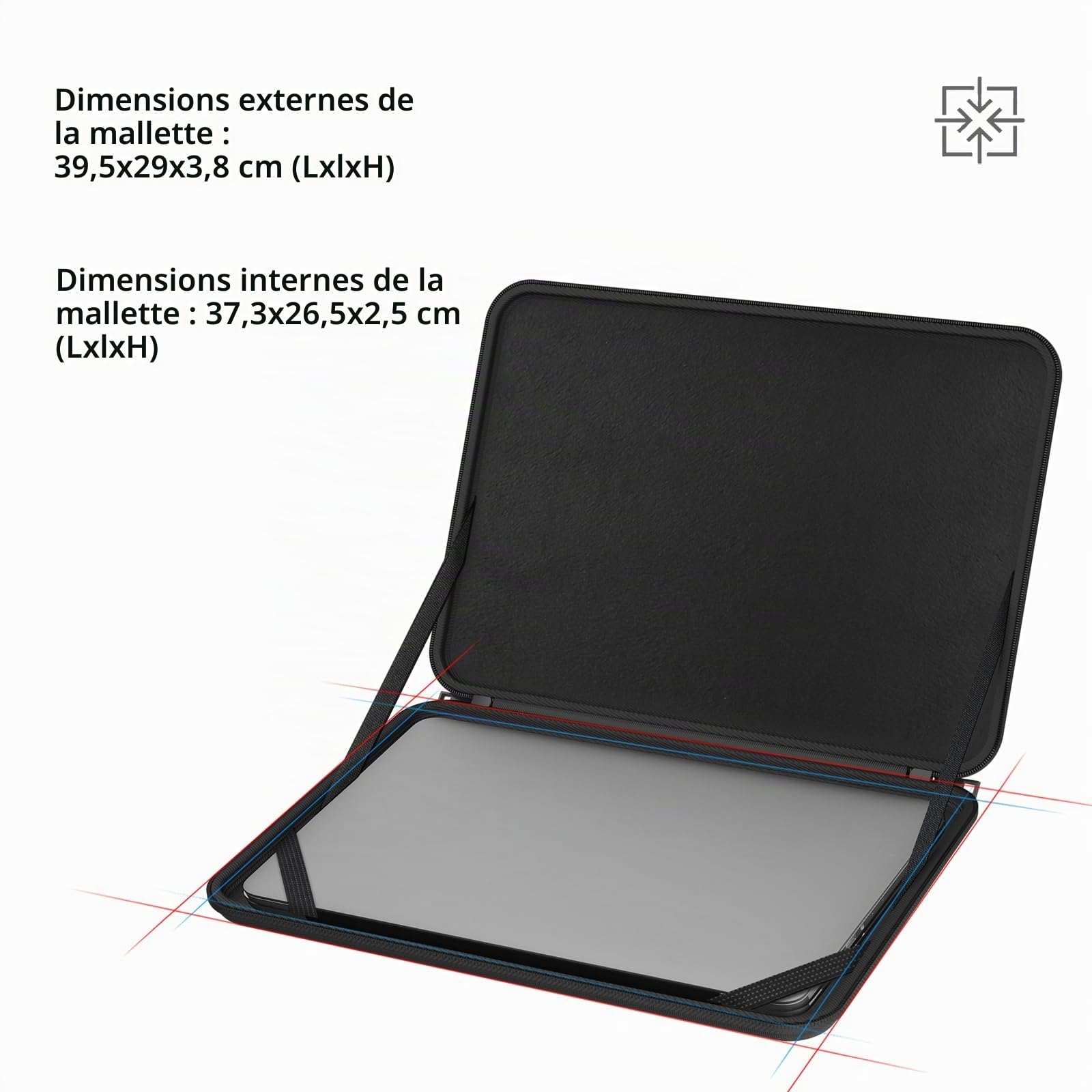 Smatree Housse pour ordinateur portable 15,6 pouces pour Lenovo Thinkpad E15, 16 pouces Lenovo IdeaPad Pro 5, Housse de protection rigide Sac ordinateur Lenovo, Sac de transport mince, Résistant à