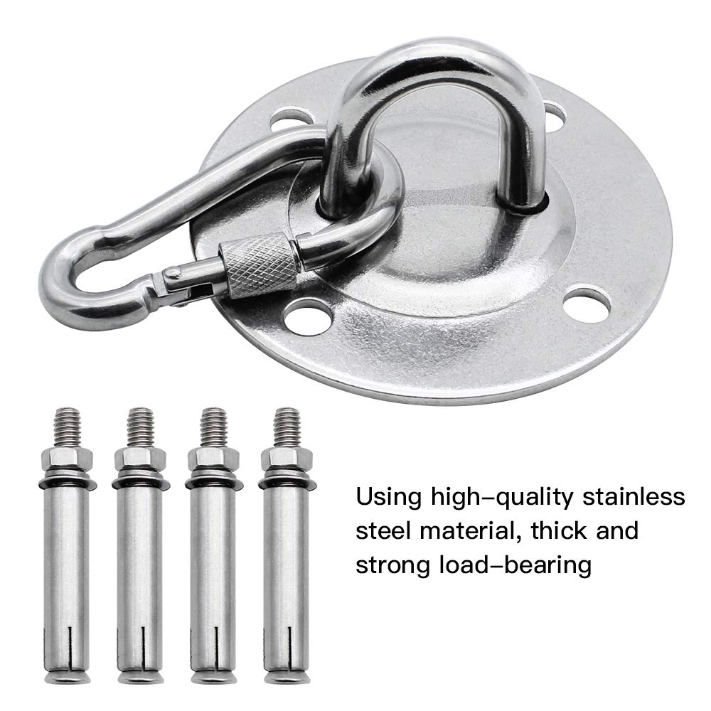 Ganci Per Soffitto In Acciaio Inossidabile - 2 Pezzi, Portata 500 Kg Per Sacchi Boxe, Amache, Yoga Aerea - Foto 7