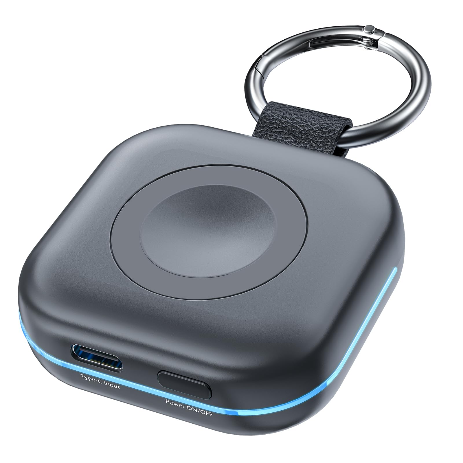 Portable Wireless Travel Charger Compatible for Apple Watch Series 10/9/8/UItra/7/6/5/4/3/2/SE/Nike,Compact Magnetic iWatch Fast Charger 1800mAh Power Bank Charging Cable Keychain Accessories Style