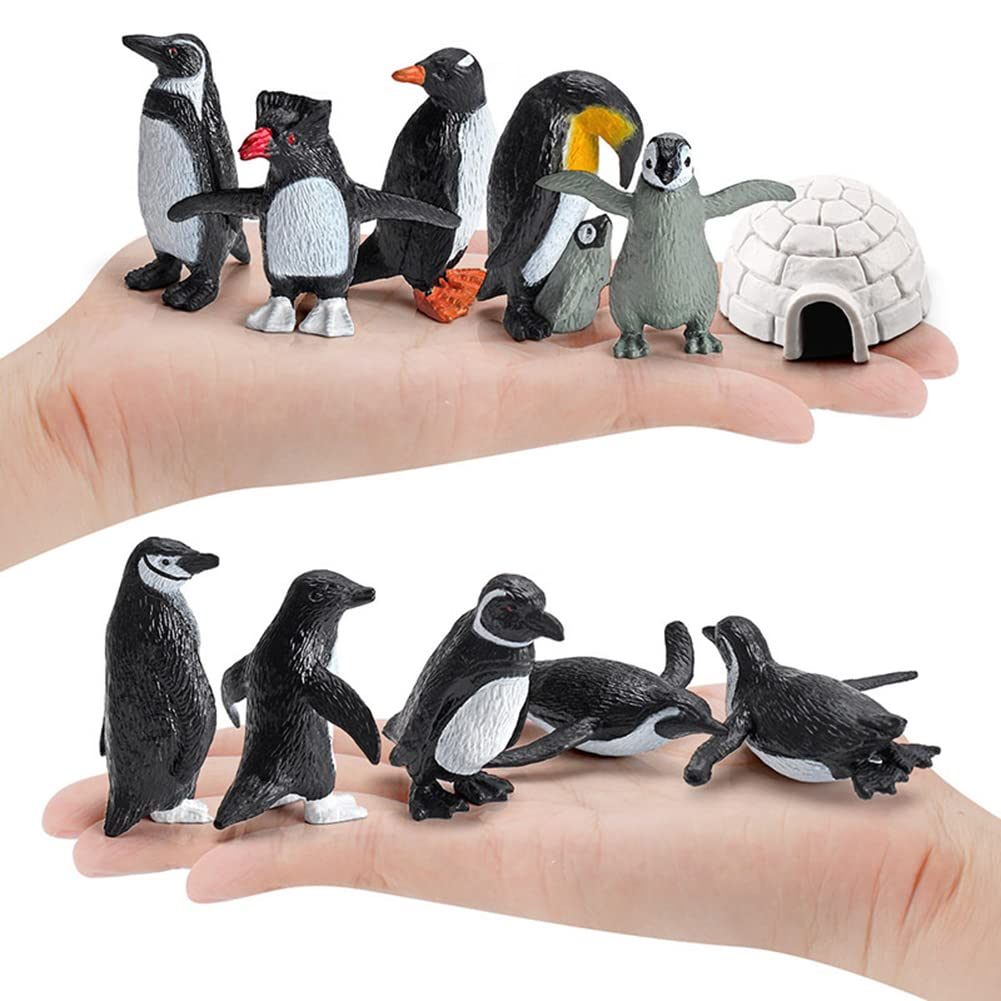 12-teiliges Pinguin-Figuren-Set – Realistische, Handbemalte Spielzeug-Pinguine Für Kinder Ab 5 Jahren