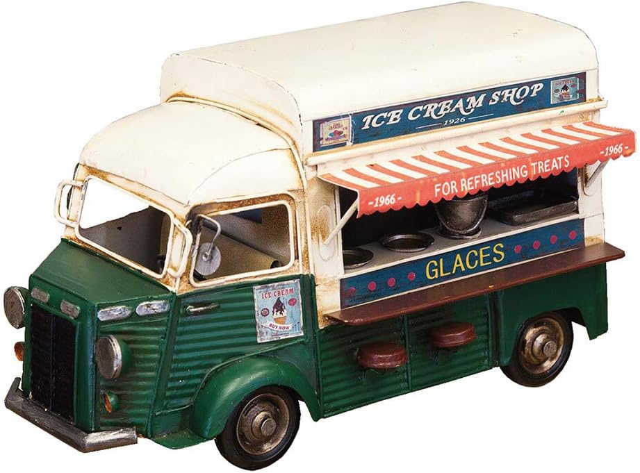 秋月貿易 置物 Ice Cream Shop L29&times;D16&times;H17cm ヴィンテージカー 1904E-7831