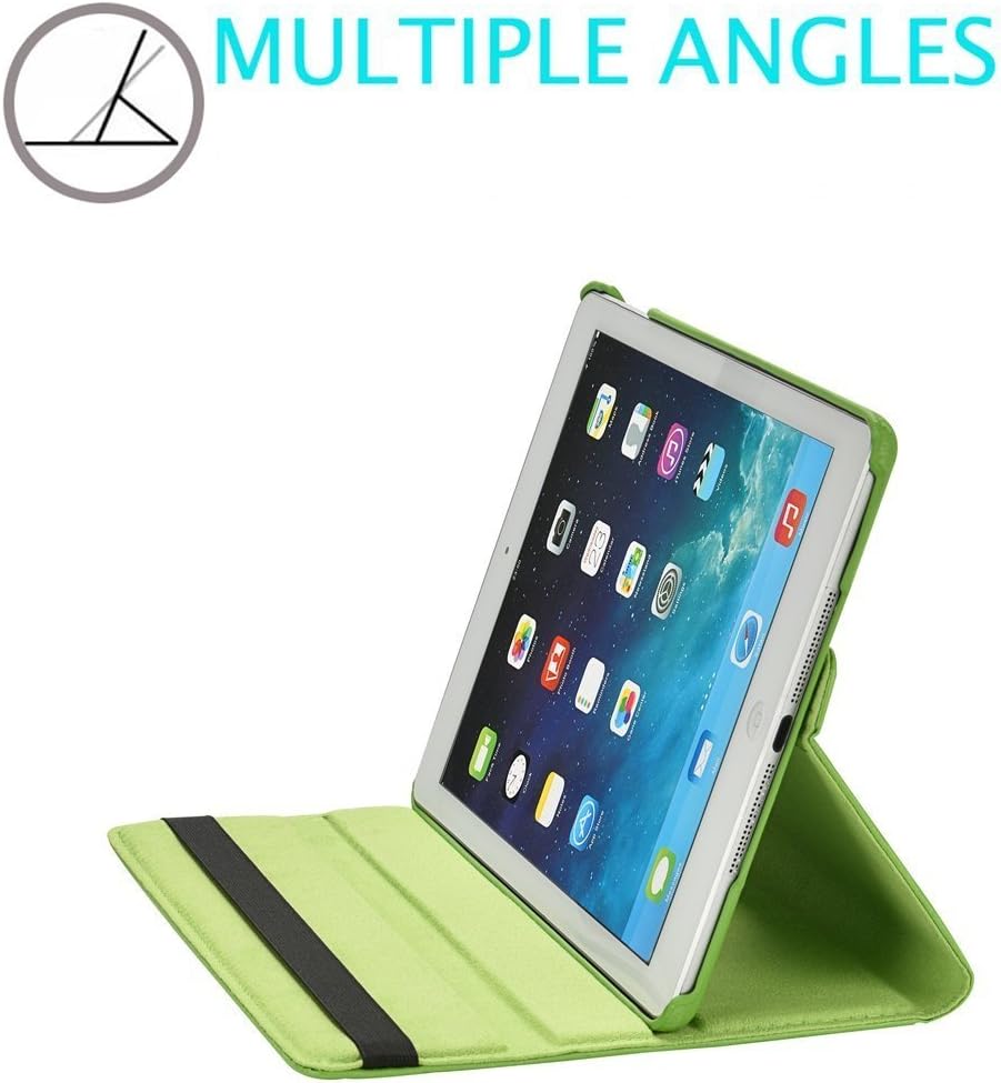RKINC for Apple iPad 2/3/4 Case, 360 Degree Rotating Stand Case Cover with Auto Sleep/Wake Feature for iPad 2/3/4(11 Colors) This case is for Apple iPad 2 3 4 (Green)