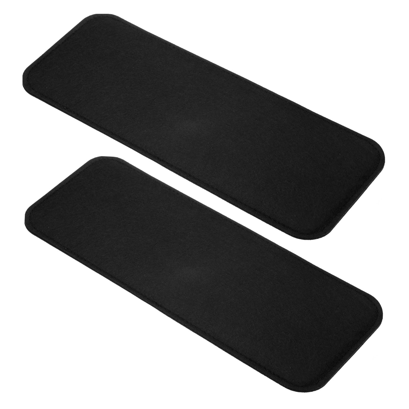 TIXIPEM 14.6 x 6.7IN Felt Base Shaper [2PCS] - Purse Liner Board Insert Arc Corner Use for Tote & Backpack & Purse Organizer - [Black-6mm Thic] Bag Bottom Shaper Pad