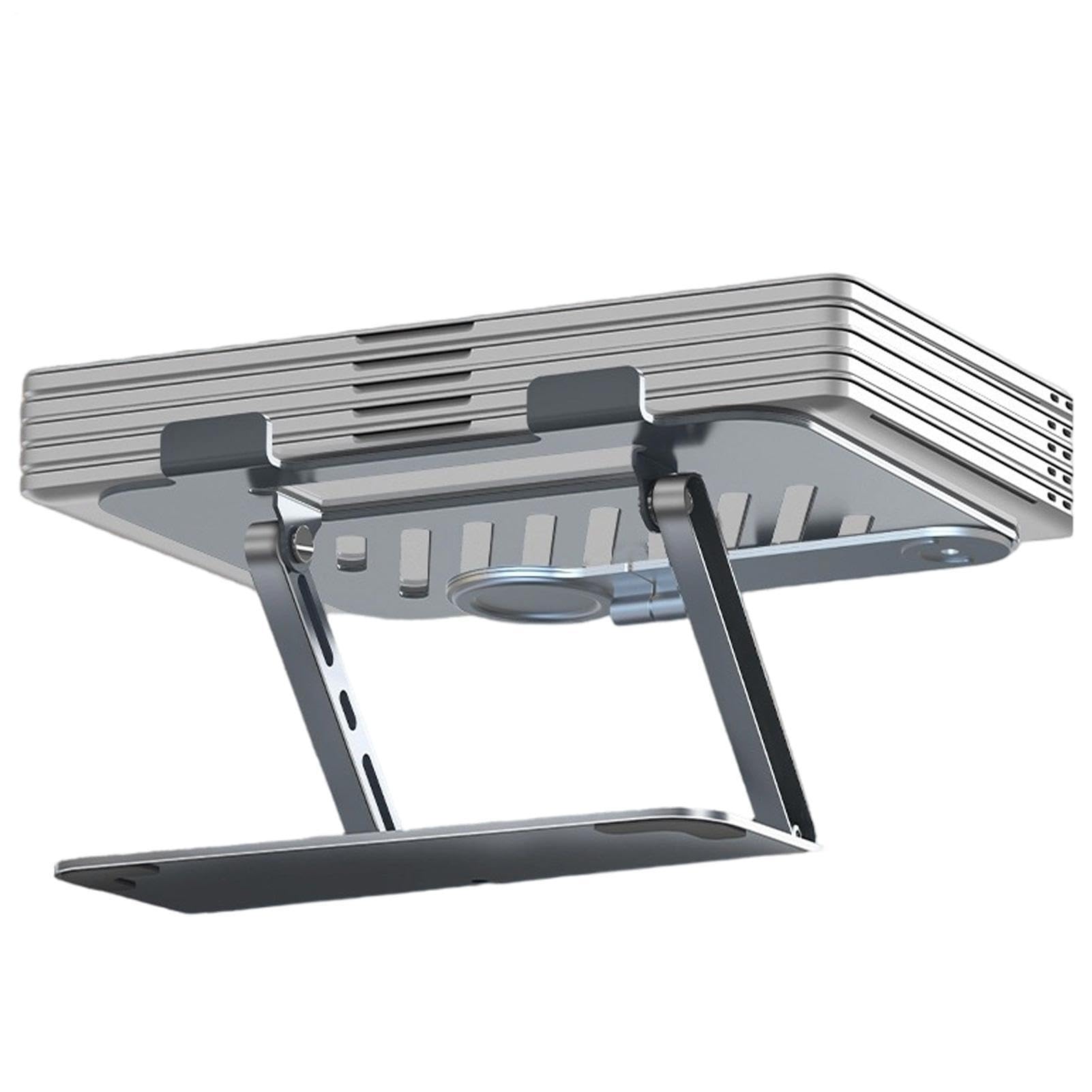 Rialzo laptop Supporto Pieghevole In Metallo Ergonomico Con Porta Telefono | Supporto per Computer Per casa, divano, lavoro, studio, cucina, aula, ufficio e