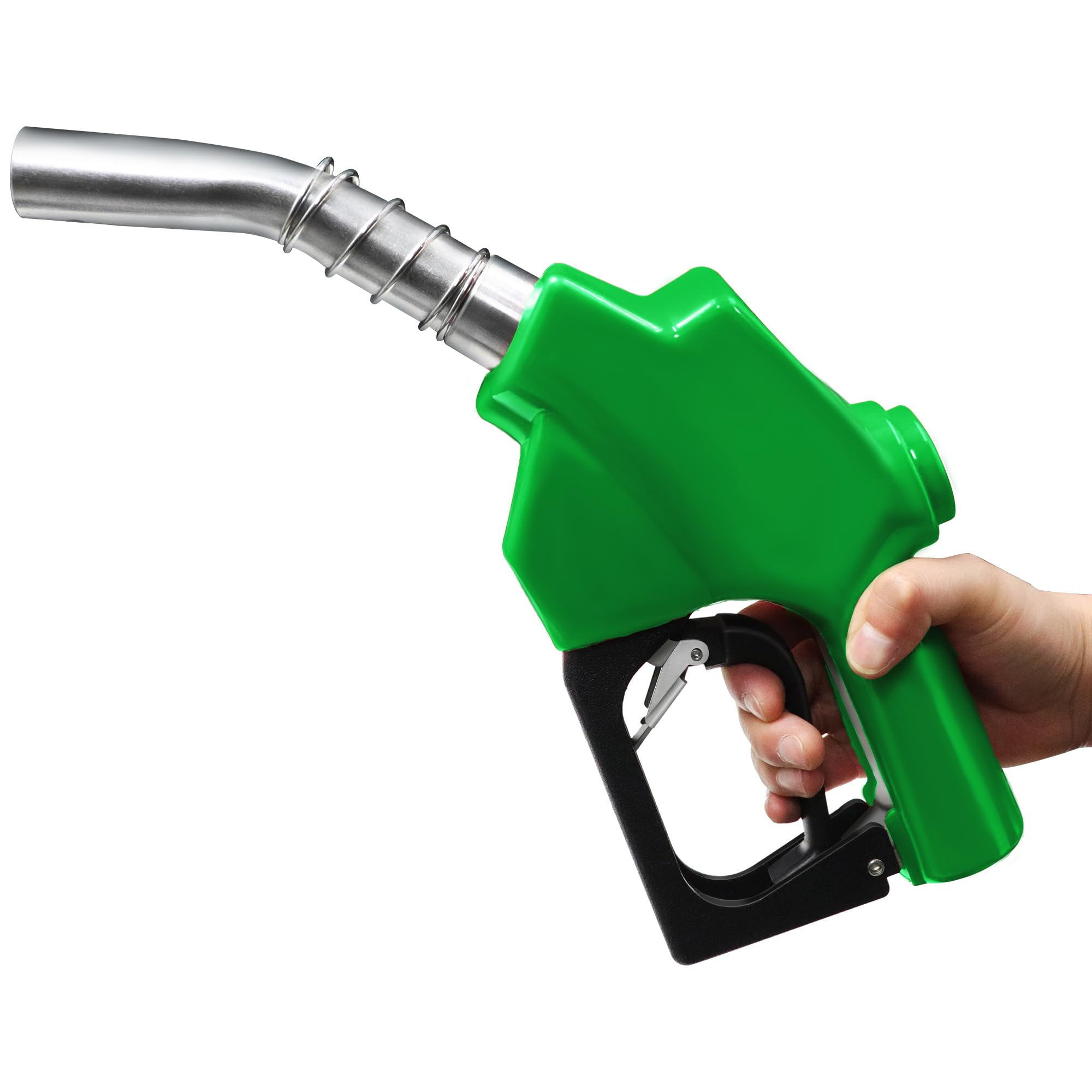 Azdele 1 Inch NPT Green Automatic Fueling Nozzle 1-3/16 Inches(OD=30mm) Spout Auto Shut Off Aluminum Alloy Diesel Petrol Fuel Nozzle, The Max Flow Rate 120L/Min