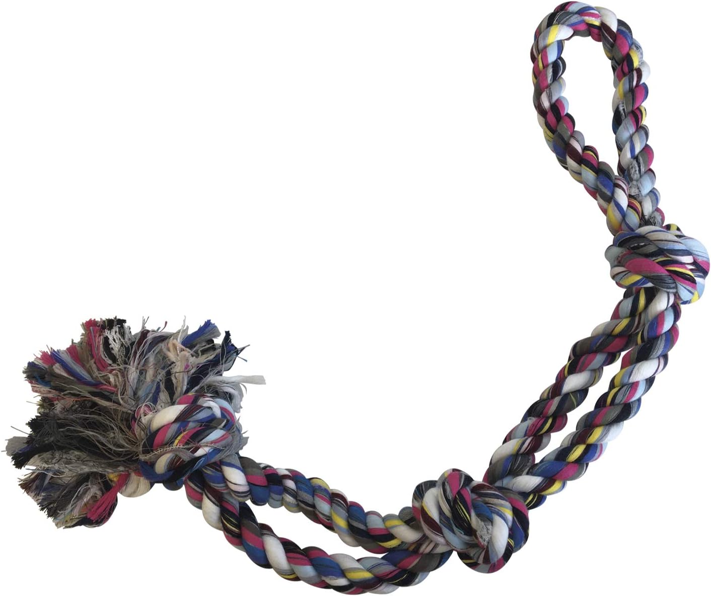gloria Rope Toy Dog ​​- 56 cm - 2 Strings with 4 Knots - Dog Toy - Resistant Materials - Healthy Keeps Gums - Assorted Color