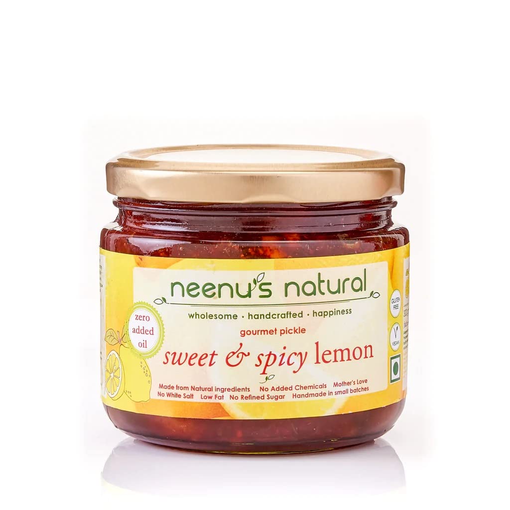 Neenus Natural Homemade Sweet & Spicy Oil Free Lemon Pickle | Zero Oil, No Preservatives | Authentic Khatta Meetha Nimbu Achar - 200g | (B0BMVH2TJP) Amazon Price History, Amazon Price Tracker