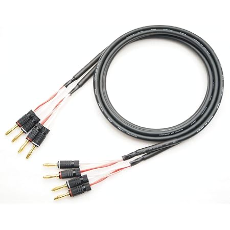 Amazon Canare カナレ 4s6 バナナプラグ付 スピーカーケーブル 2本セット 2m Cablecraft 音光堂 スピーカーケーブル