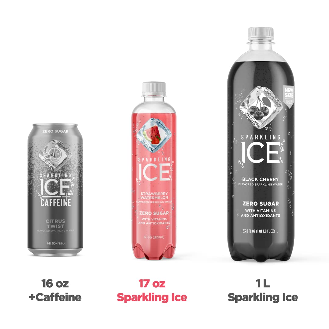 Sparkling Ice, Strawberry Watermelon Sparkling Water, Zero Sugar