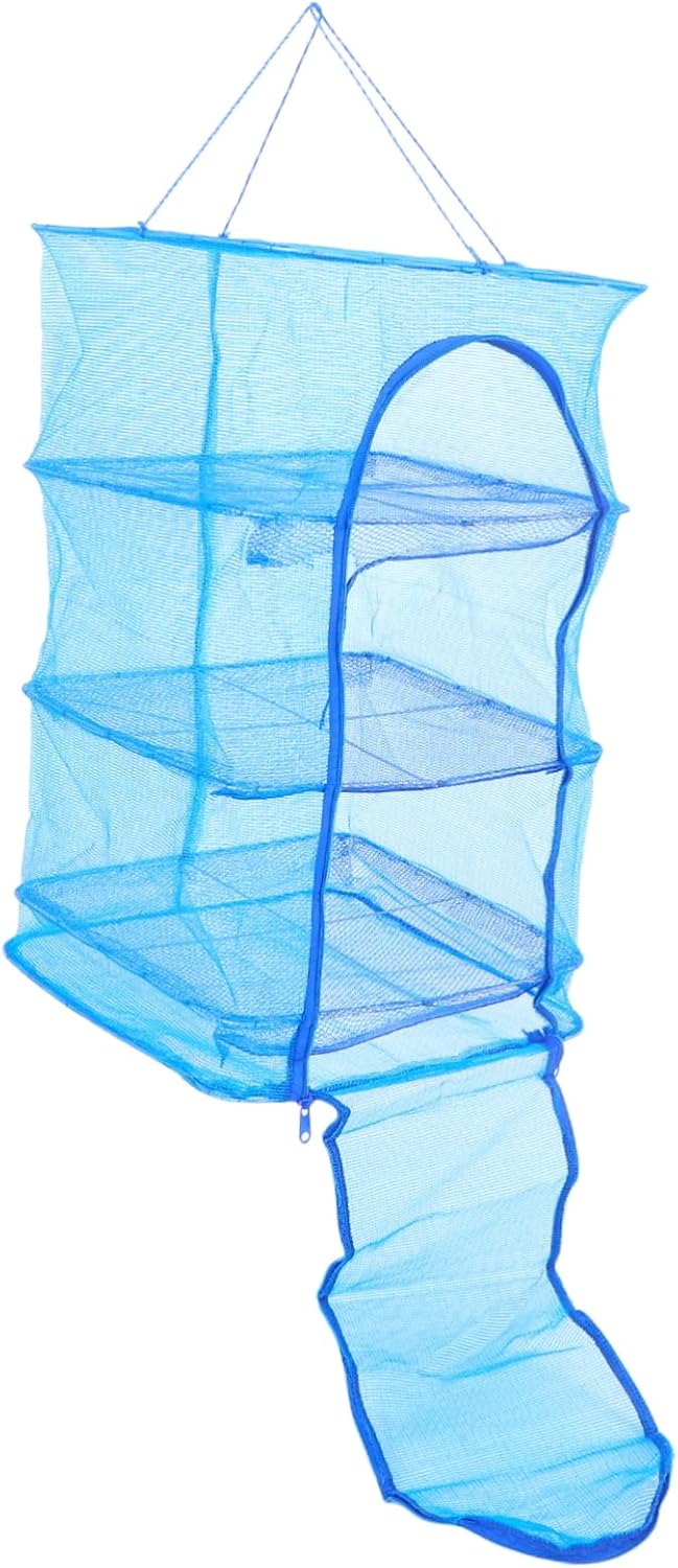 VALICLUD 2pcs Foldable Hanging Drying Net with Breathable Mesh Strong Tensile Resistance Capacity for and Tableware Easy to Install and Disassemble