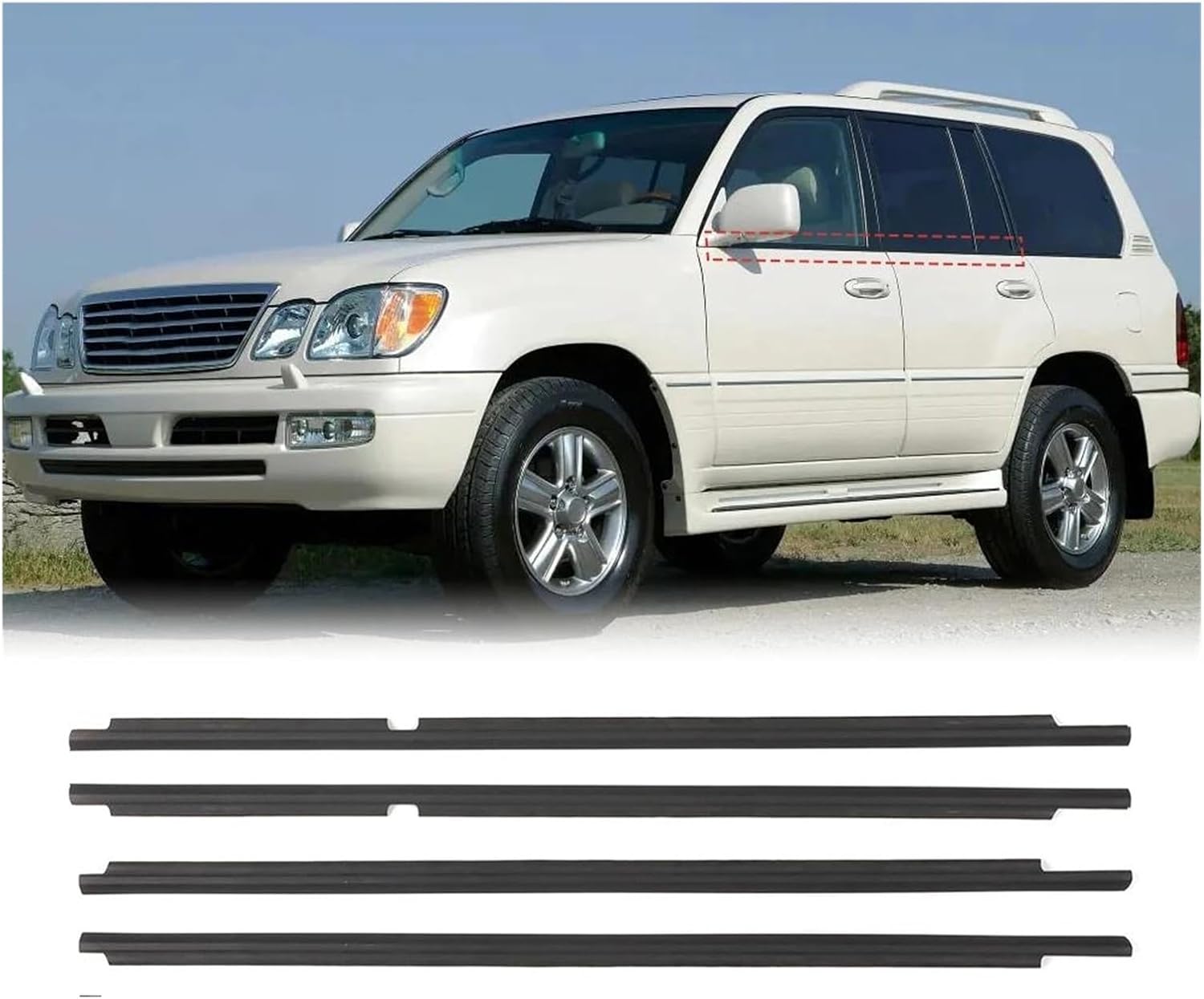 に適合する ランドクルーザー LC100 シリーズ 1998-2007 アウターウィンドウ ゴム製ウェザーストリップ ドアシールベル人気商品一覧 通販