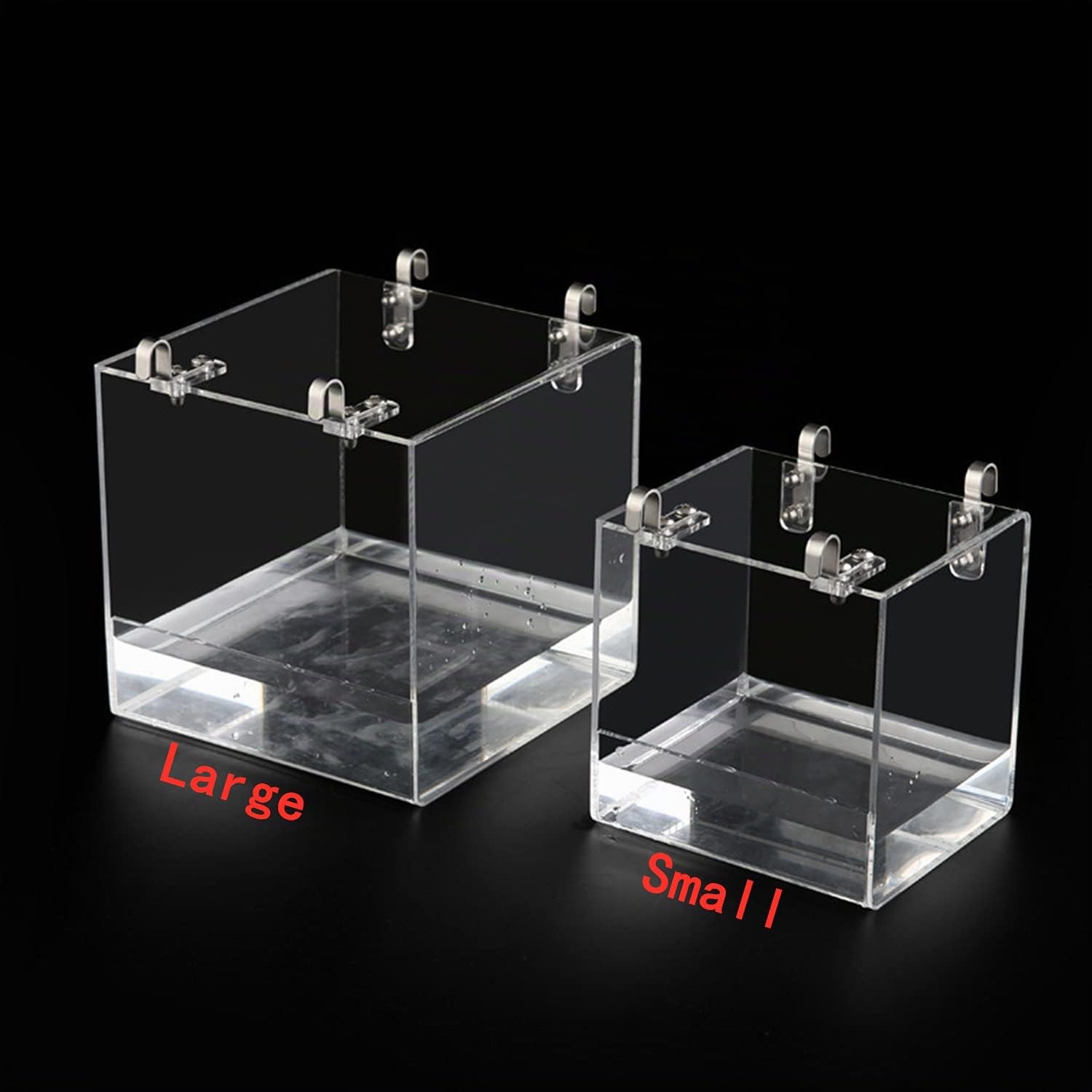 GURECOD Bagno per Uccelli Appeso cubo per Uccelli Vasca da Bagno Ciotola Gabbia Accessori Piccolo Uccello canarino allodola Pappagallo cacatua Amore Uccelli Pappagallo Bagno (13 x13 x11cm)