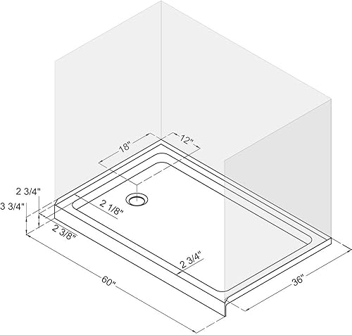 Miniatura 144 de DreamLine SlimLine - Base de ducha, DLT-1134602 Blanco,Biscuit,Negro,Gris (Slate Gray),https:/ www.Yaxa/dp/undefined
