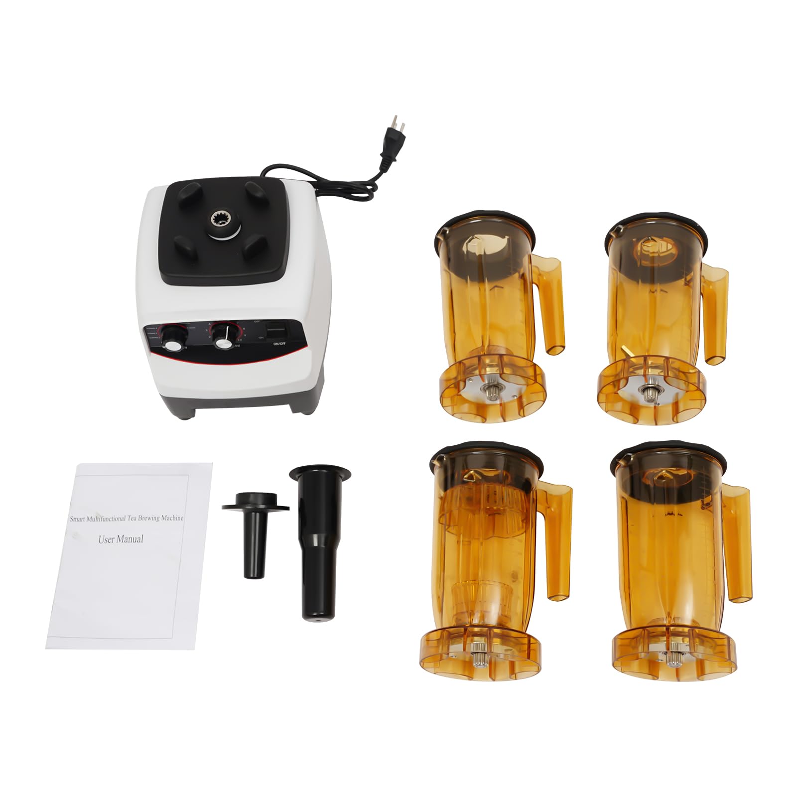 Bubble Tea Machine 1200ml Multifuction Food Blender 1800W 10 Gears Adjustable Speed 4 In 1 Tea Brewing Machine, Smoothie Blender for Homes Milk Tea Shops Coffee Shops 30000r/min