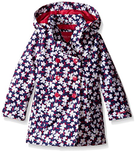 London Fog Girls' Enhanced Radiance Polka Dot Trench Coat