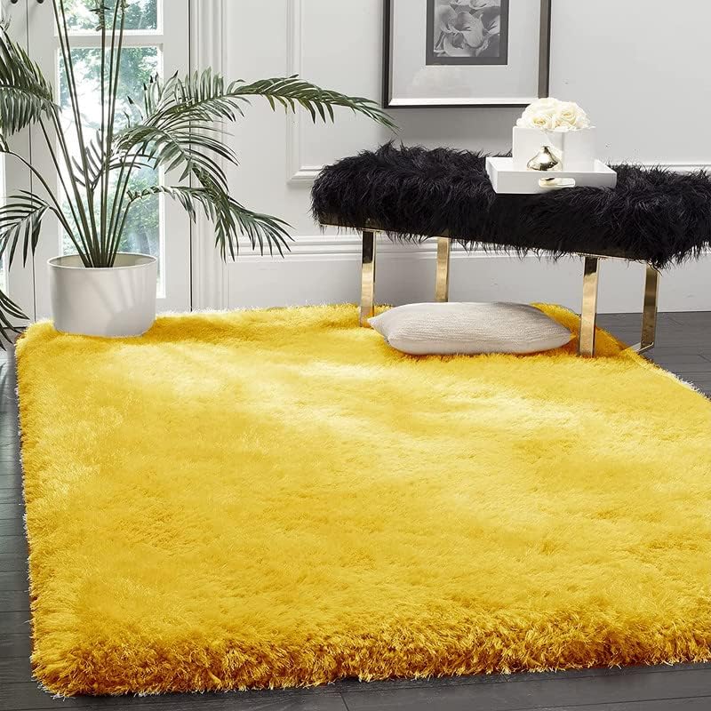 CARPET PLANET Soft Modern Shag Area Rugs Fluffy Living Room Carpet Comfy Bedroom Home Decorate Floor Kids Playing Mat Yellow,(3X5 FEET) (B0BZCPR7HL) Amazon Price History, Amazon Price Tracker