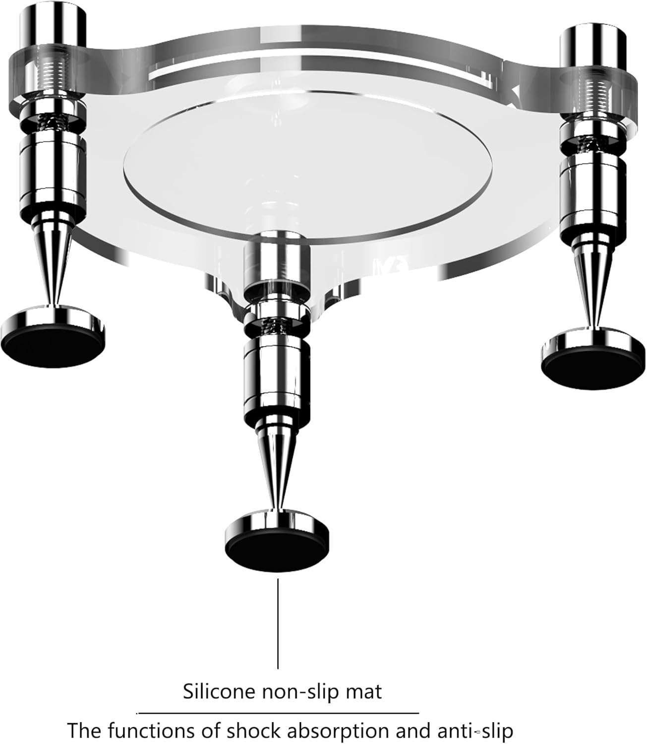 Compatible for HomePods Desk Stand,Vibration Damping Stand,Improve The Quality of The Sound and Make The Product Look More technologically Advanced (Transparency)