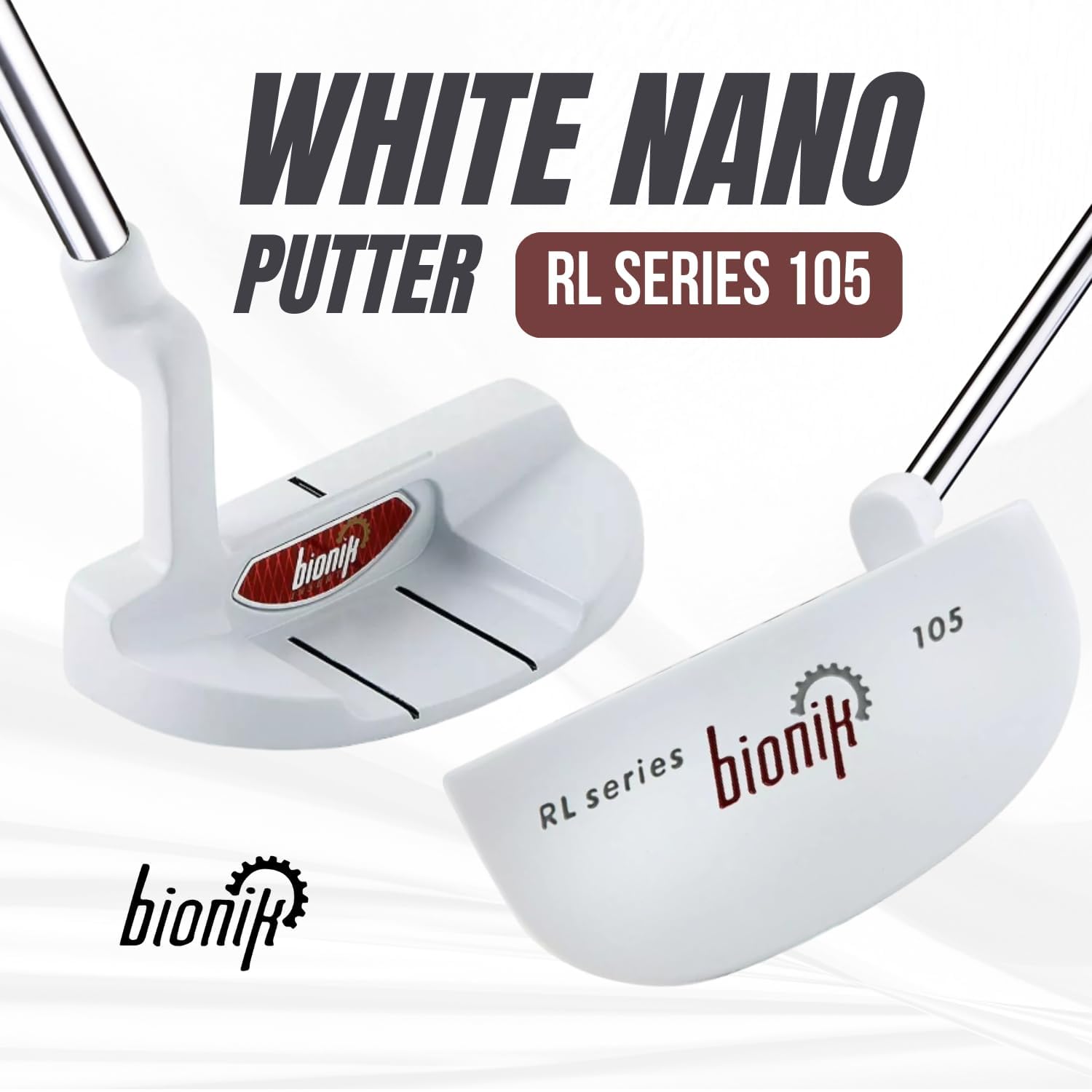 Amazon | Bionik 105 NanoホワイトゴルフパターRight Handedセミ