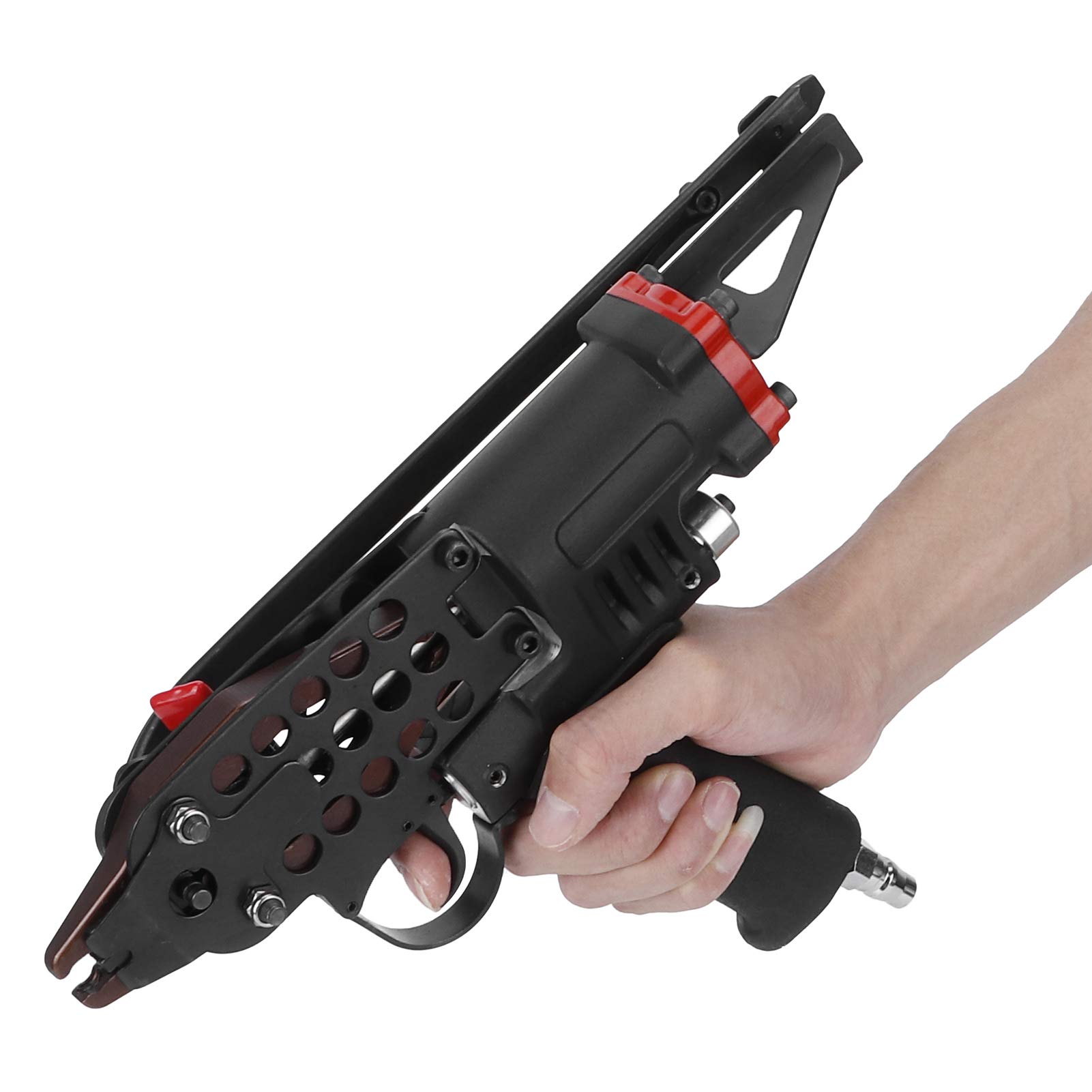 Herramienta neumática para clavos con anillo en C, pistolas de clavos neumáticas, alicates para gallinero tipo C, herramienta para hacer jaulas para cercas de jaulas y granjas