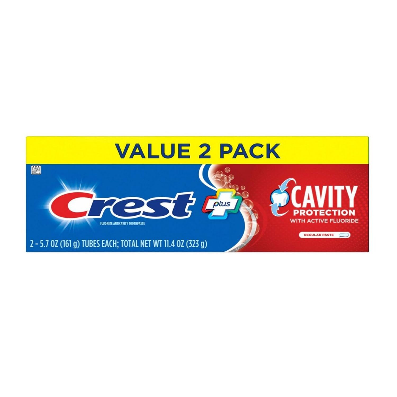 Cavity Protection Toothpaste, Regular Paste, 5.7 Oz (Pack Of 2)
