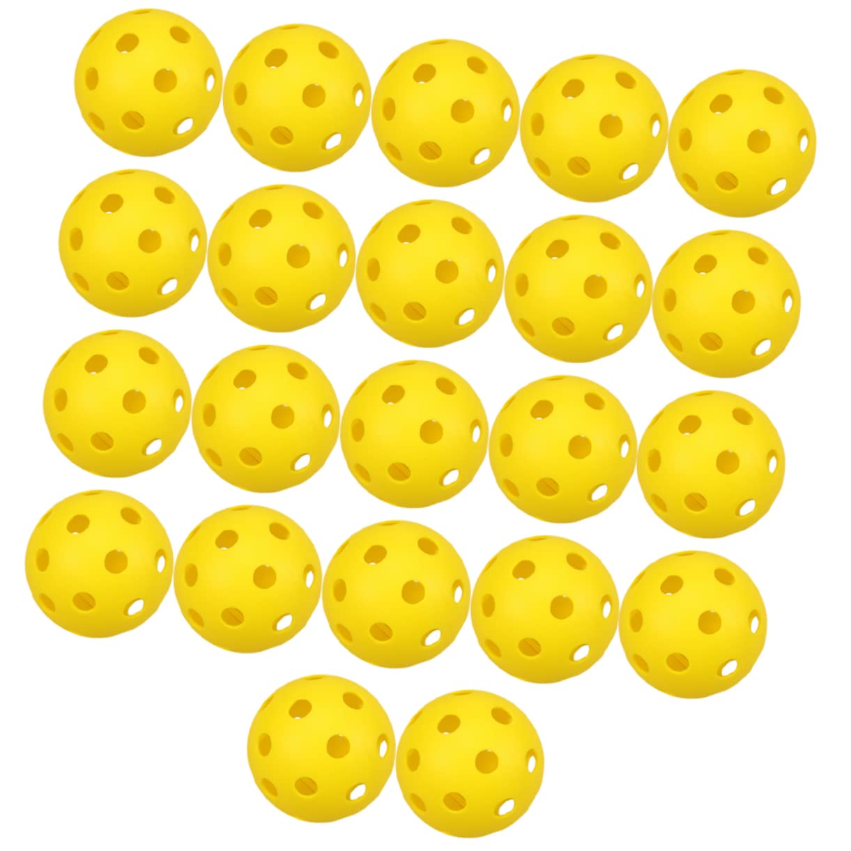 Gogogmee 22pcs Yellow Golf Practice for Use Precision Drilled for Balanced Flight Pe Material for All Ages Skill Levels