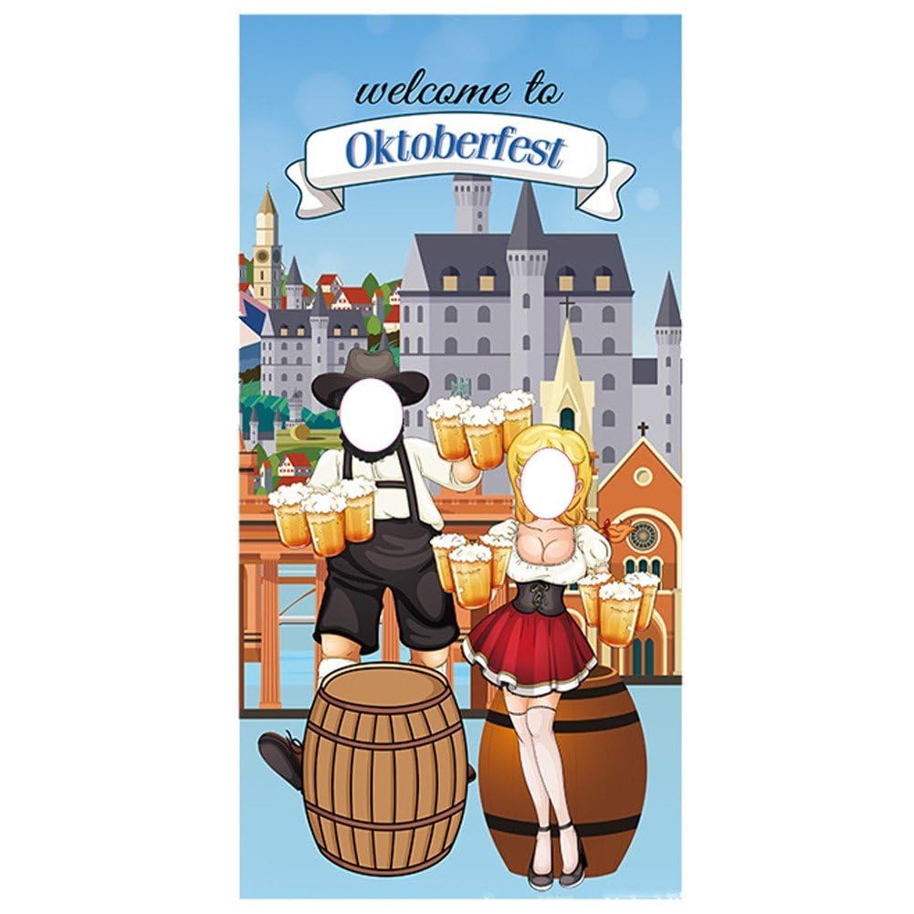 Fituenly Party Decorations Photo Prop, Fabric Background, Funny Games Supplies for Bavarian Beer Festival in the Style of an Oktoberfest Festival,