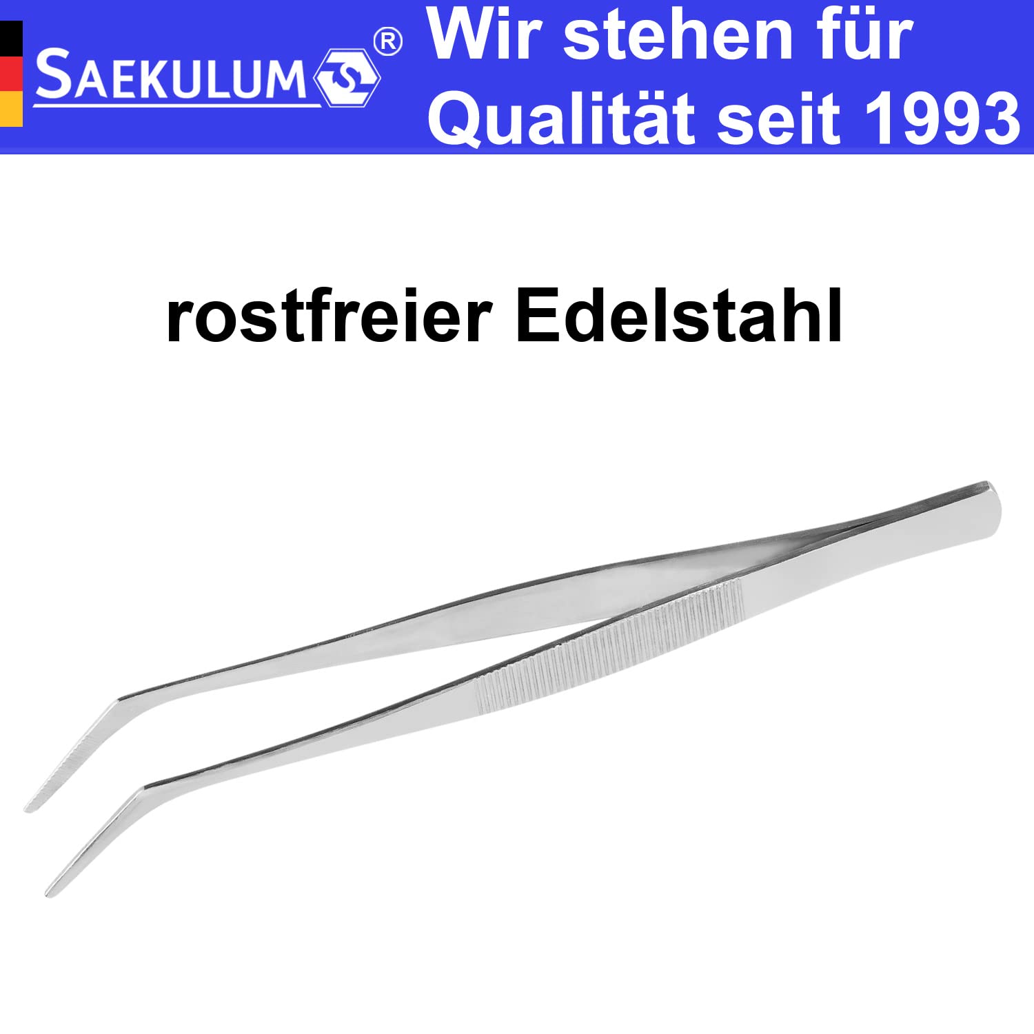 Pinzetten-Set 4-teilig Aus Edelstahl – Spitz, Gebogen, Flach & Kreuzpinzette, 120 Mm, Für Basteln, Modellbau, Feinarbeit