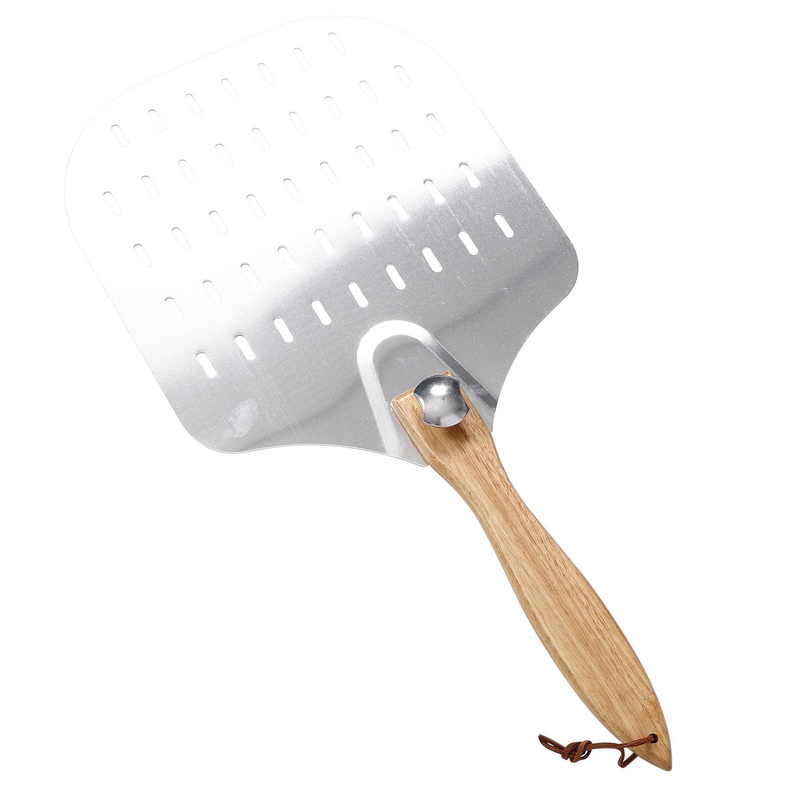 Mikikit Pelle à Pizza Carrée Aluminium 40 CM Manche Bois Transfert Facile Cuisson Pizzerias Restaurants