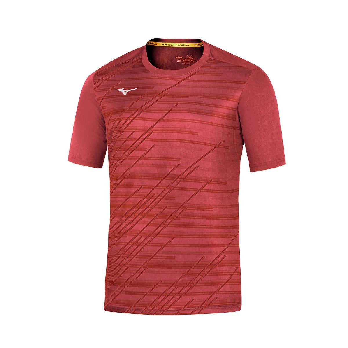 MIZUNO Men's Chiba Tee M T-Shirt, red, XXL