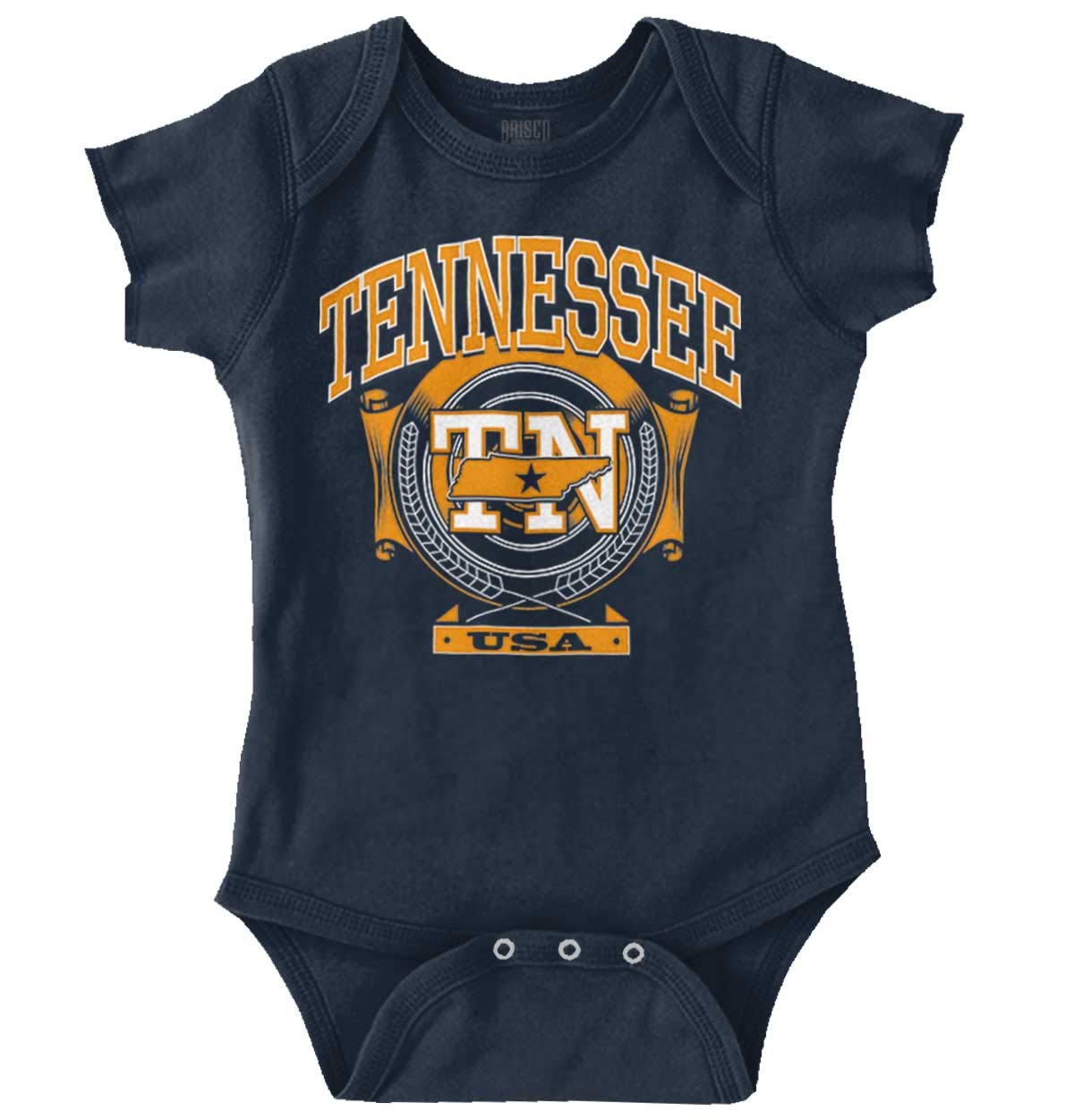 Brisco BrandsTennessee TN Pride Southern Hometown Baby Romper Boys or Girls