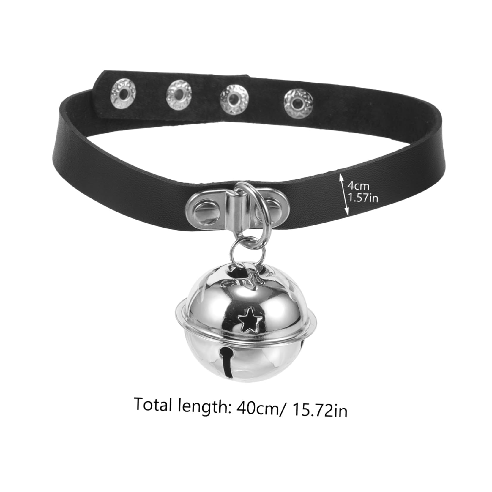 Toddmomy Collier pour Chiens PU avec Clochette Collier Ajustable Style Punk pour Chiots Et Chats Accessoire pour Animaux De Compagnie