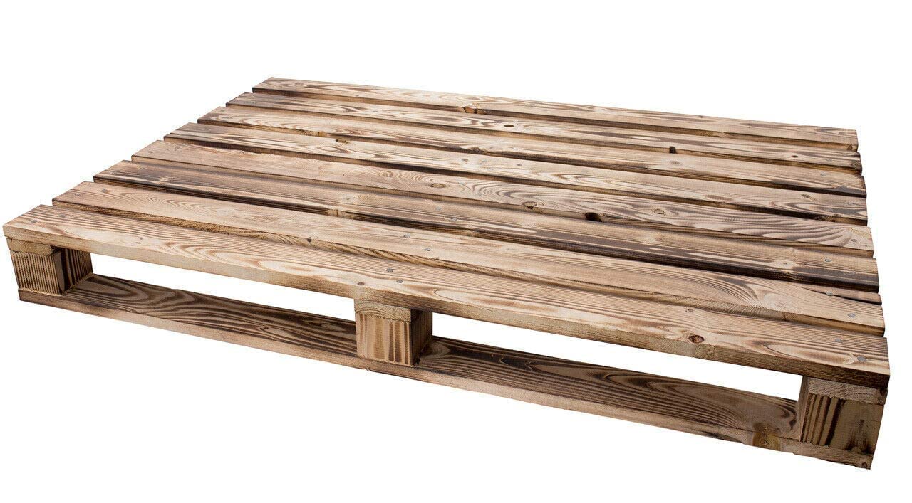 Drewniane palety / palety Shabby Chic z drewna – jednorazowa paleta wymienna Upcycling (2 sztuki_wypalane)