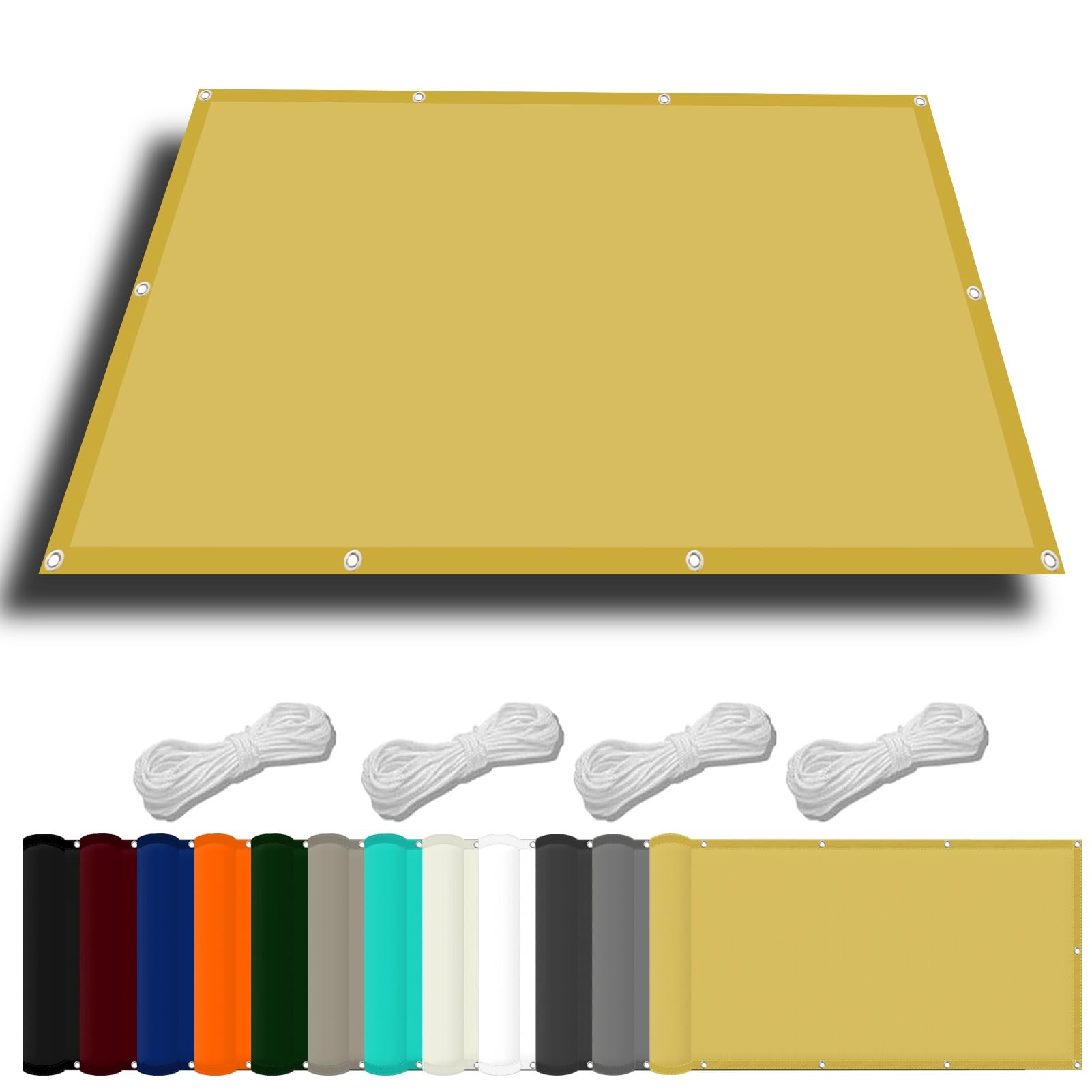 Auvent imperméable protection UV terrasse balcon piscine ombrage crème 0,5x1m