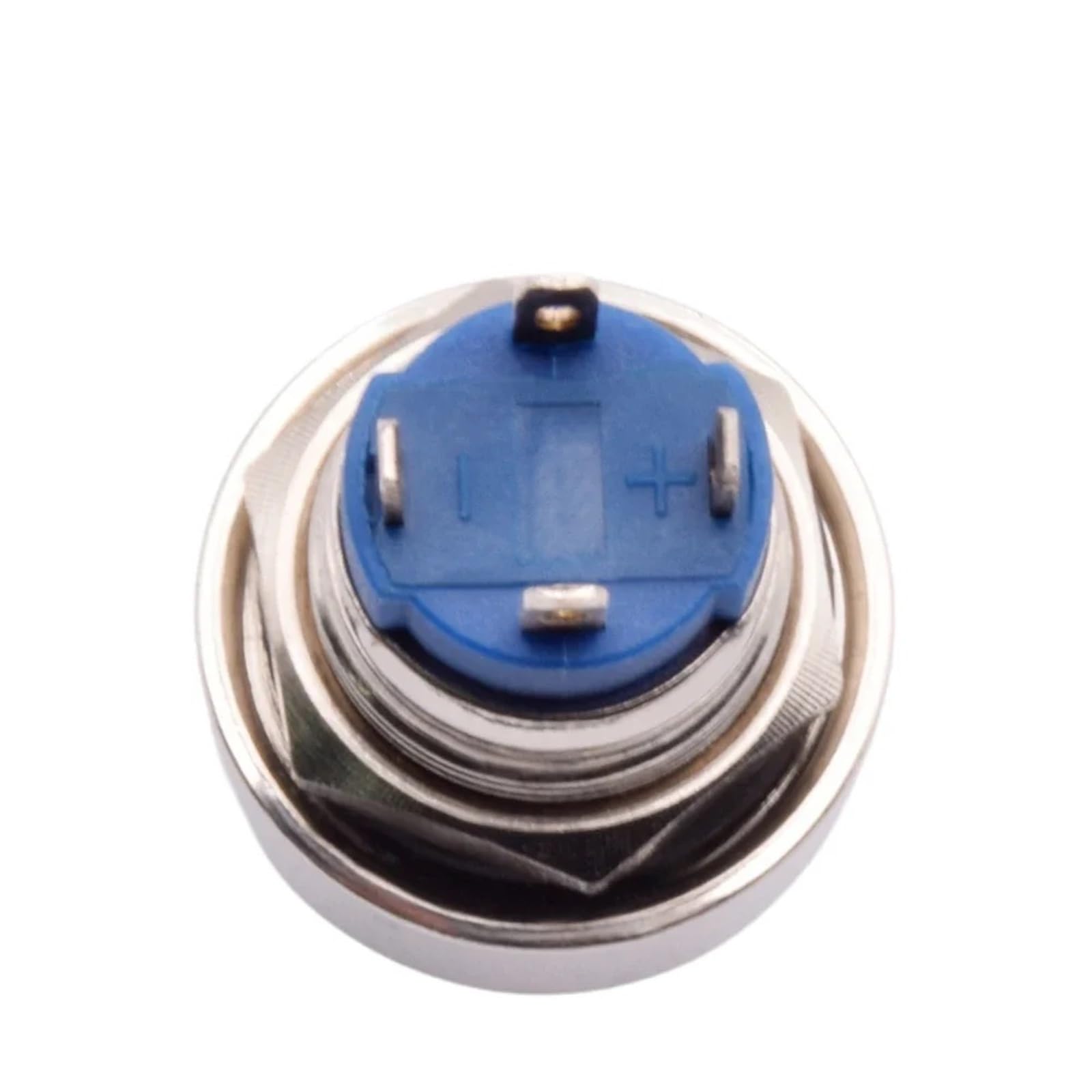 1 sztuk 12mm 4-pinowe oświetlenie LED 12 V 24 V 220 V podświetlany przełącznik przyciskowy z chwilowym zaczepem (niebieska dioda LED, momentary, 12-24 V)