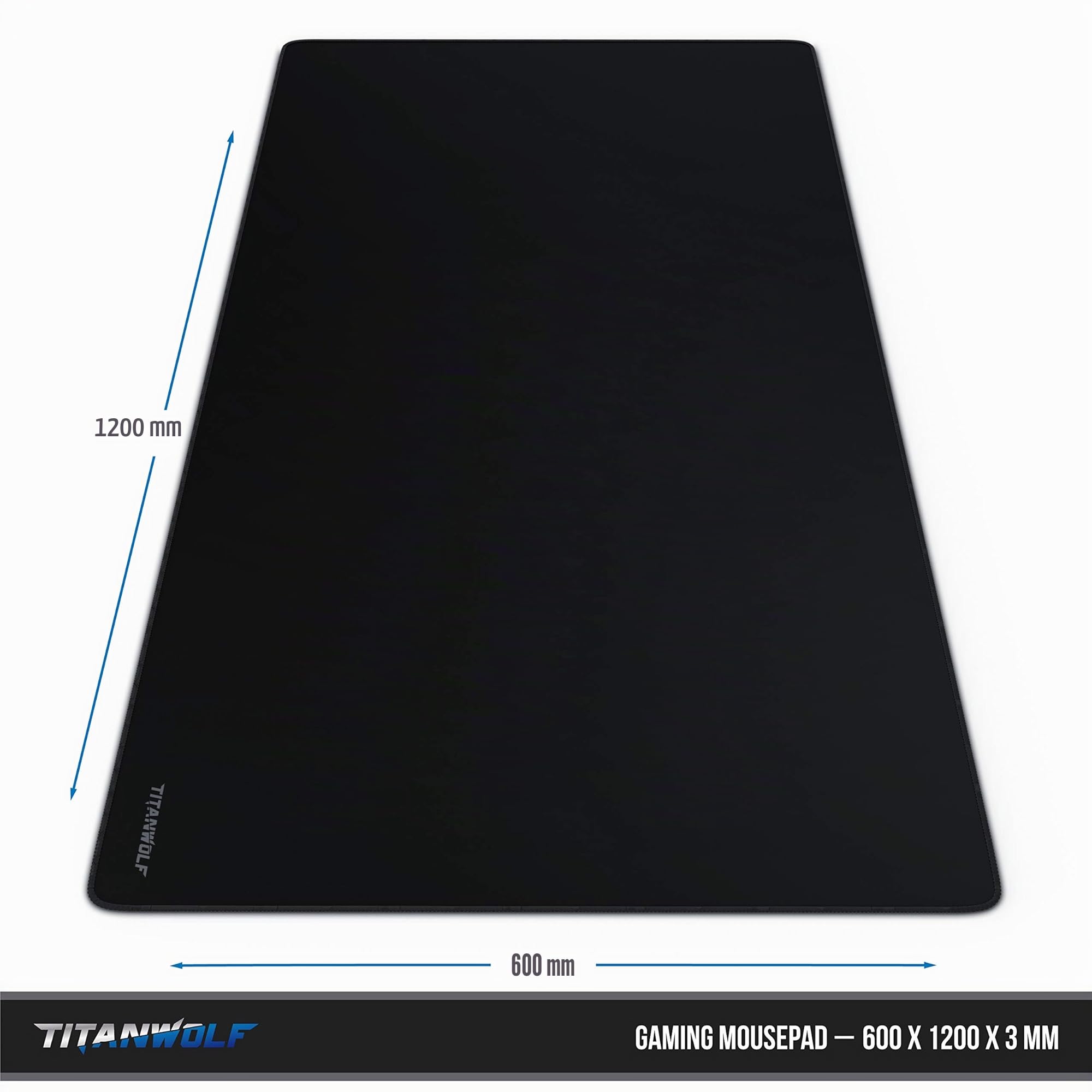 Titanwolf Tapis de Souris de Jeu en Titanwolf 1200 x 600 mm XXXL avec Motif sous-Main Grande Taille – Améliore la précision et la Vitesse XXL par Exemple pour Souris et Clavier Logitech